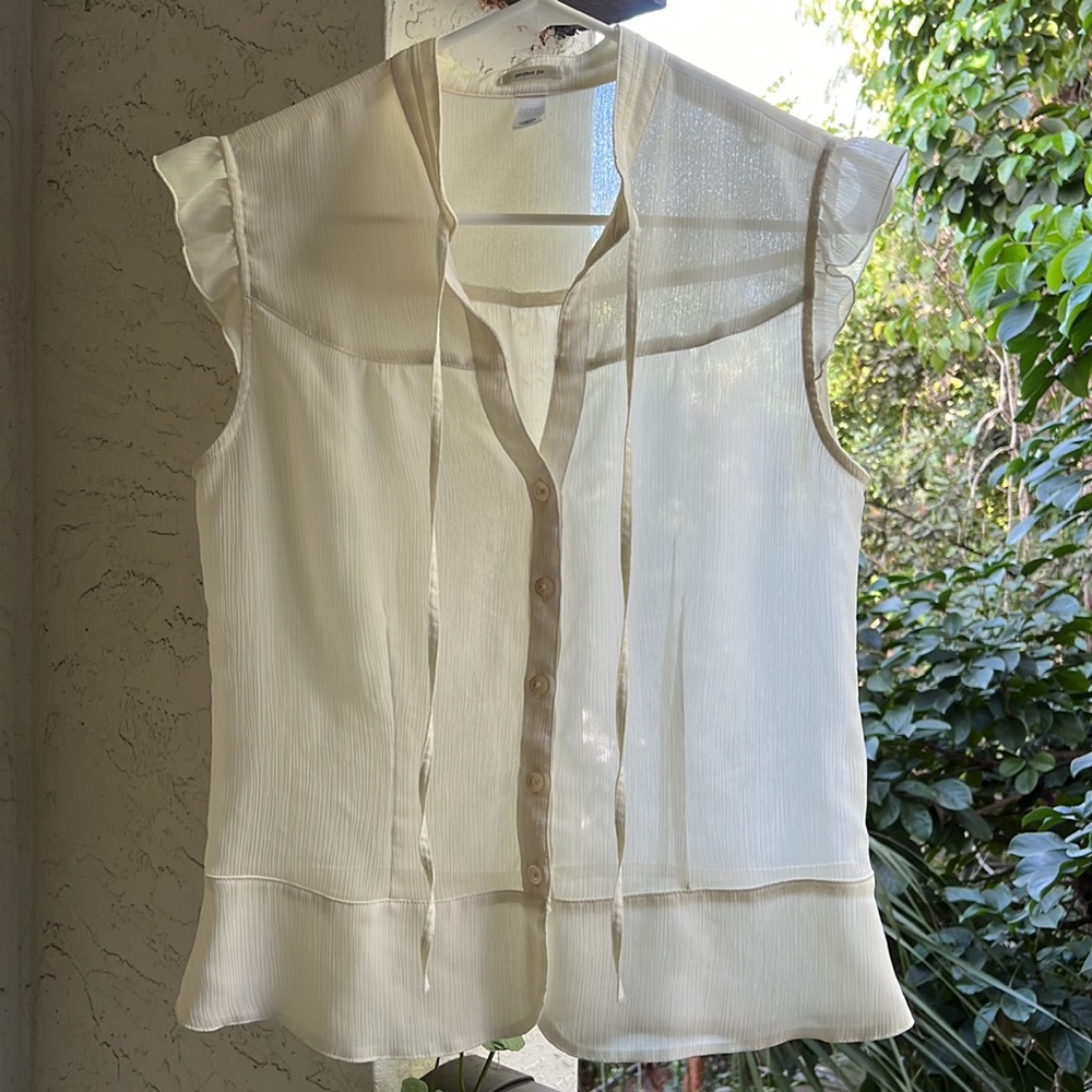 Old Navy Sheer Layering Blouse Size M